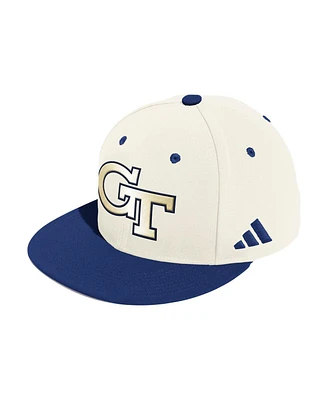 Adidas Men's Cream Georgia Tech Yellow Jackets On-Field Fitted Baseball Hat