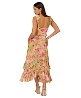 Adrianna by Papell Women's Ruffled High-Low Dress