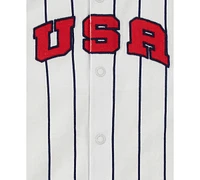 Carter's Baby July 4th Usa Varsity Stripe Romper