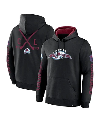 Fanatics Men's Black Colorado Avalanche Big City Legacy Fleece Pullover Hoodie