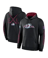Fanatics Men's Black Colorado Avalanche Big City Legacy Fleece Pullover Hoodie