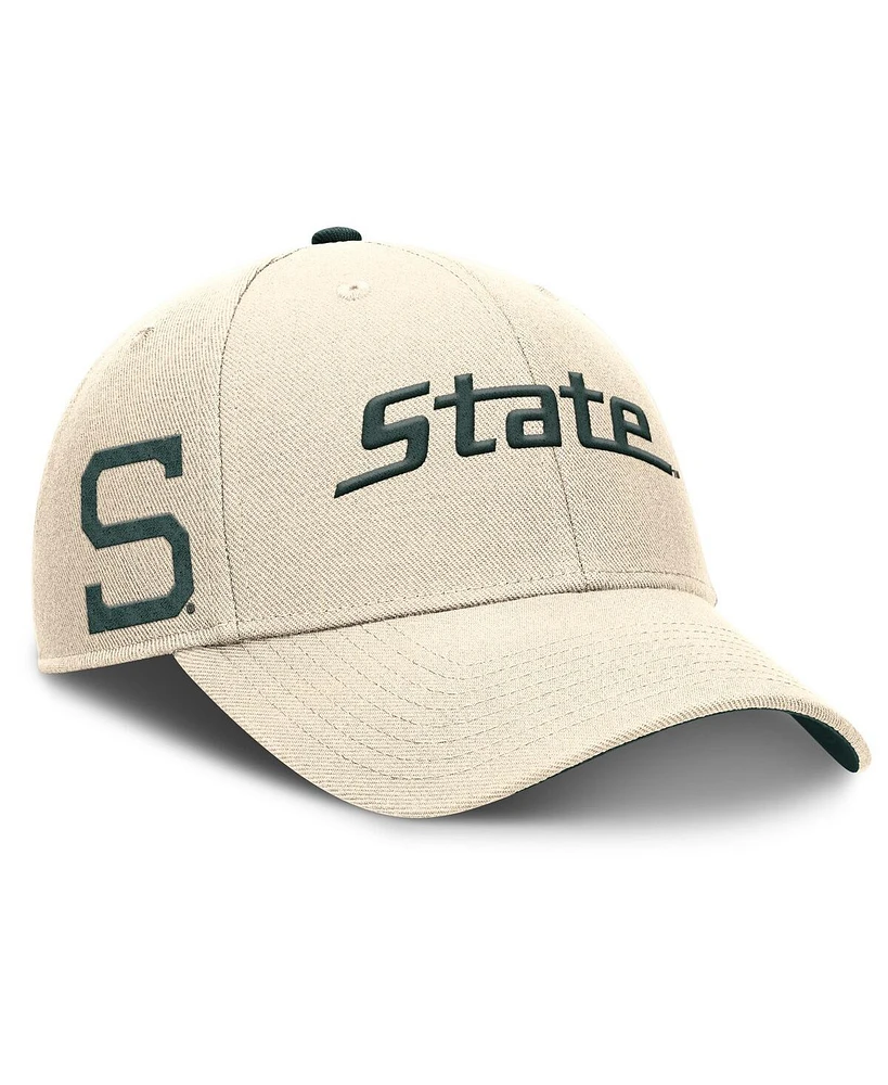 Nike Men's Natural Michigan State Spartans Primetime Rise Adjustable Hat