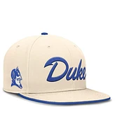 Nike Men's Natural Duke Blue Devils Primetime True Performance Fitted Hat