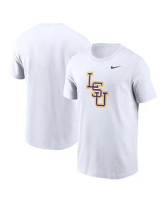 Nike Men's White Lsu Tigers Baseball Logo T-Shirt