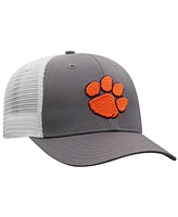 Top of the World Men's Gray/White Clemson Tigers Victory Baseline Trucker Adjustable Hat