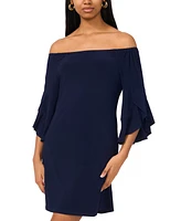 Msk Petite Off-The-Shoulder Shift Dress