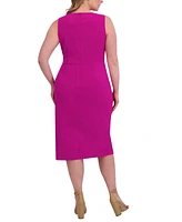 Siena Plus Side-Knot Midi Dress