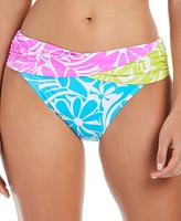 Bleu by Rod Beattie Women's Sock It To Me Printed Sarong Hipster Bikini Bottoms
