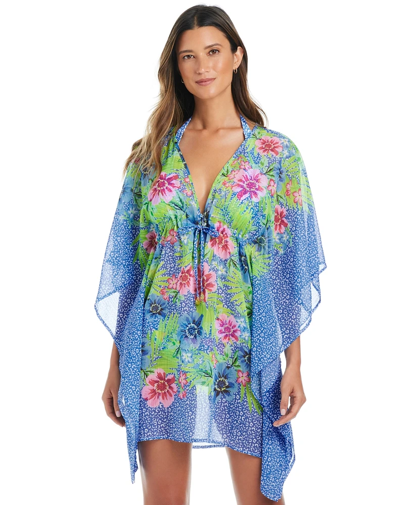 Bleu by Rod Beattie Women's Lets Get Away Caftan Swim Cover-Up