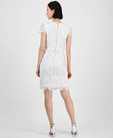 Tahari Petite Paisley Lace Cap-Sleeve Sheath Dress