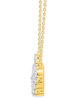 Forever Grown Diamonds Lab Diamond Five Cluster 18" Necklace (2 ct. t.w.) Sterling Silver or 14k Gold-Plated