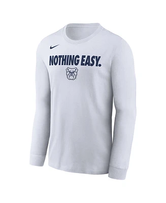 Nike Men's White Butler Bulldogs 2025 On-Court Bench Long Sleeve T-Shirt