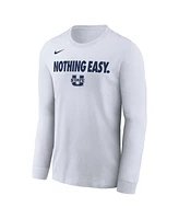 Nike Men's White Utah State Aggies 2025 On-Court Bench Long Sleeve T-Shirt