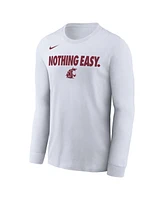 Nike Men's White Washington State Cougars 2025 On-Court Bench Long Sleeve T-Shirt