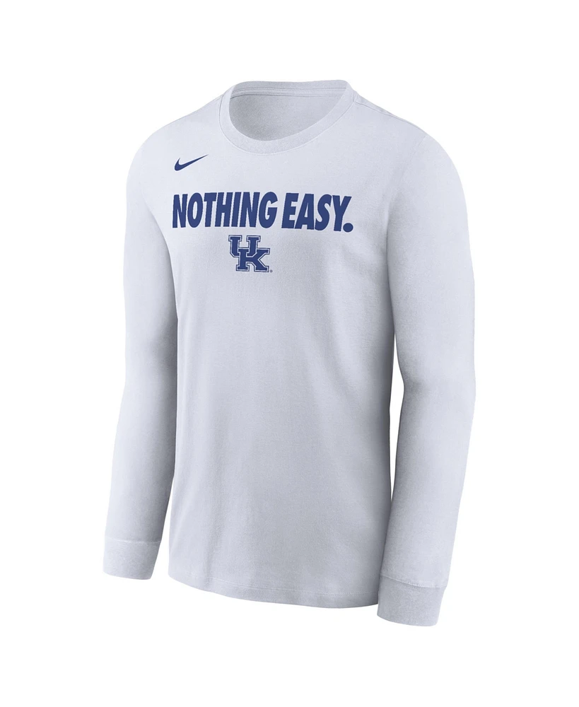 Nike Men's White Kentucky Wildcats 2025 On-Court Bench Long Sleeve T-Shirt