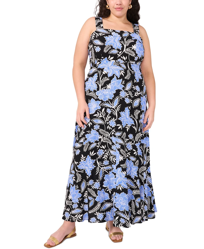 Vince Camuto Plus Square-Neck Sleeveless Maxi Dress