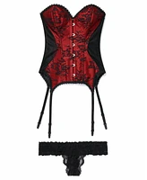 Adore Me Plus Jasmine Boned Strapless Corset & Thong Set