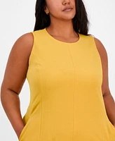 Kasper Plus Sleeveless Multi-Seam Sheath Dress