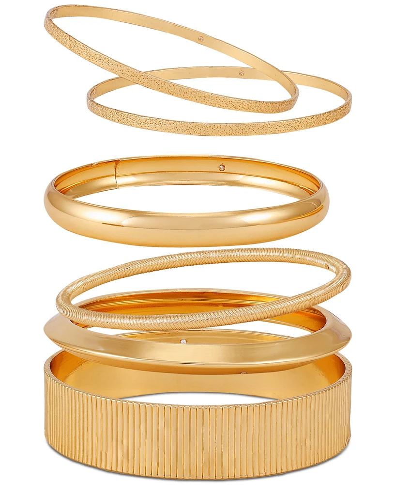 Guess 6-Pc. Set Multi Polished Bangle Bracelets