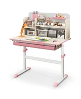Gouun Kids Height Adjustable Study Desk with Tilt Desktop for 3-12 Years Old
