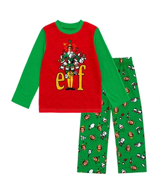 Elf Boys Pullover Pajama Shirt and Pants Sleep Set