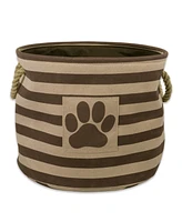 Bone Dry Collapsible Pet Storage Bin Stripe/Paw Patch