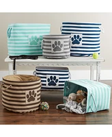 Bone Dry Collapsible Pet Storage Bin Stripe/Paw Patch