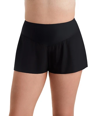 Shapesolver Sport By Mimi Flamingo Women's Vee Band Flare Swim Short