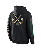Fanatics Men's Black Minnesota Wild Big City Legacy Fleece Pullover Hoodie