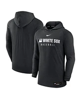 Nike Men's Heather Black Chicago White Sox Authentic Collection Tri-Blend Performance Pullover Hoodie