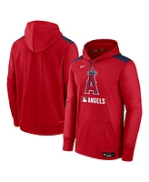 Nike Men's Red Los Angeles Angels Authentic Collection Performance Pullover Hoodie