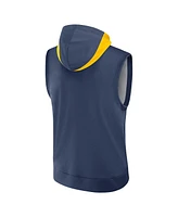 Nike Men's Navy Milwaukee Brewers Authentic Collection Performance Sleeveless Pullover Hoodie