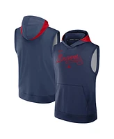 Nike Men's Navy Atlanta Braves Authentic Collection Performance Sleeveless Pullover Hoodie