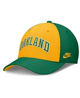 Nike Men's Green/Gold Oakland Athletics Rise Swoosh Performance Flex Hat