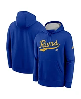 Nike Men's Royal Los Angeles Rams Rewind Club Logo Pullover Hoodie