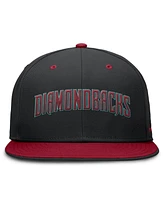 Nike Men's Black/Red Arizona Diamondbacks True Primetime Two-Tone Performance Fitted Hat