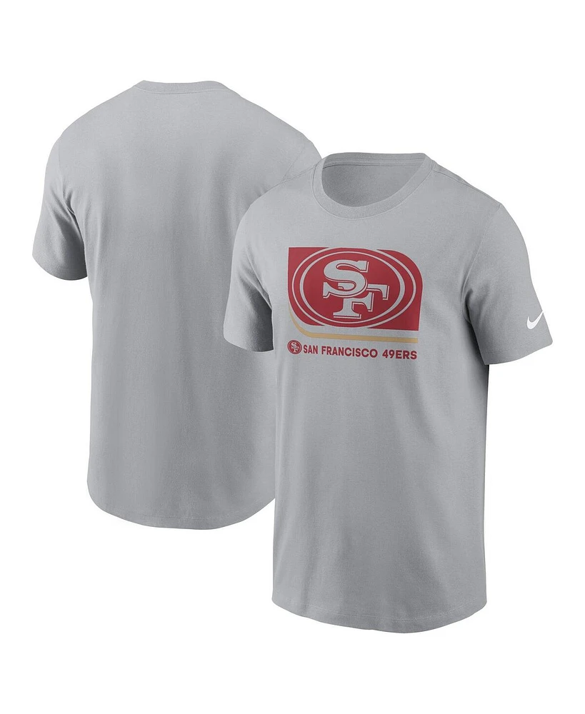 Nike Men's Gray San Francisco 49ers Lockup Essential T-Shirt