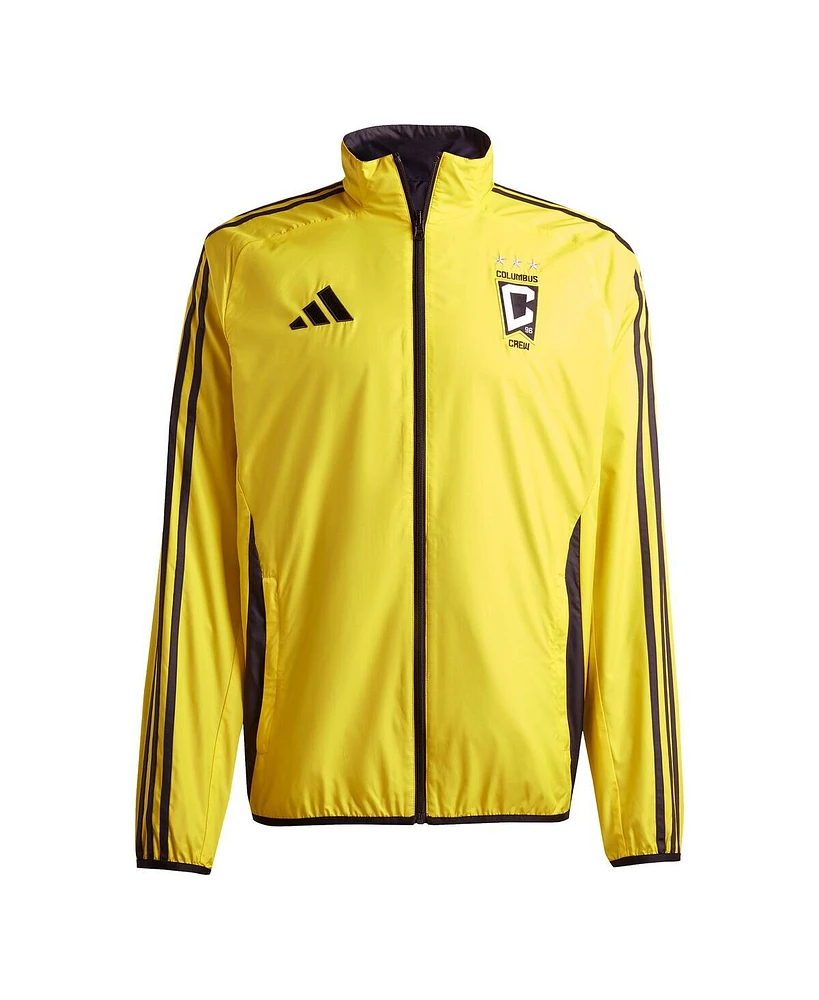 Adidas Men's Gold/Black Columbus Crew 2025 Anthem Reversible Full-Zip Jacket