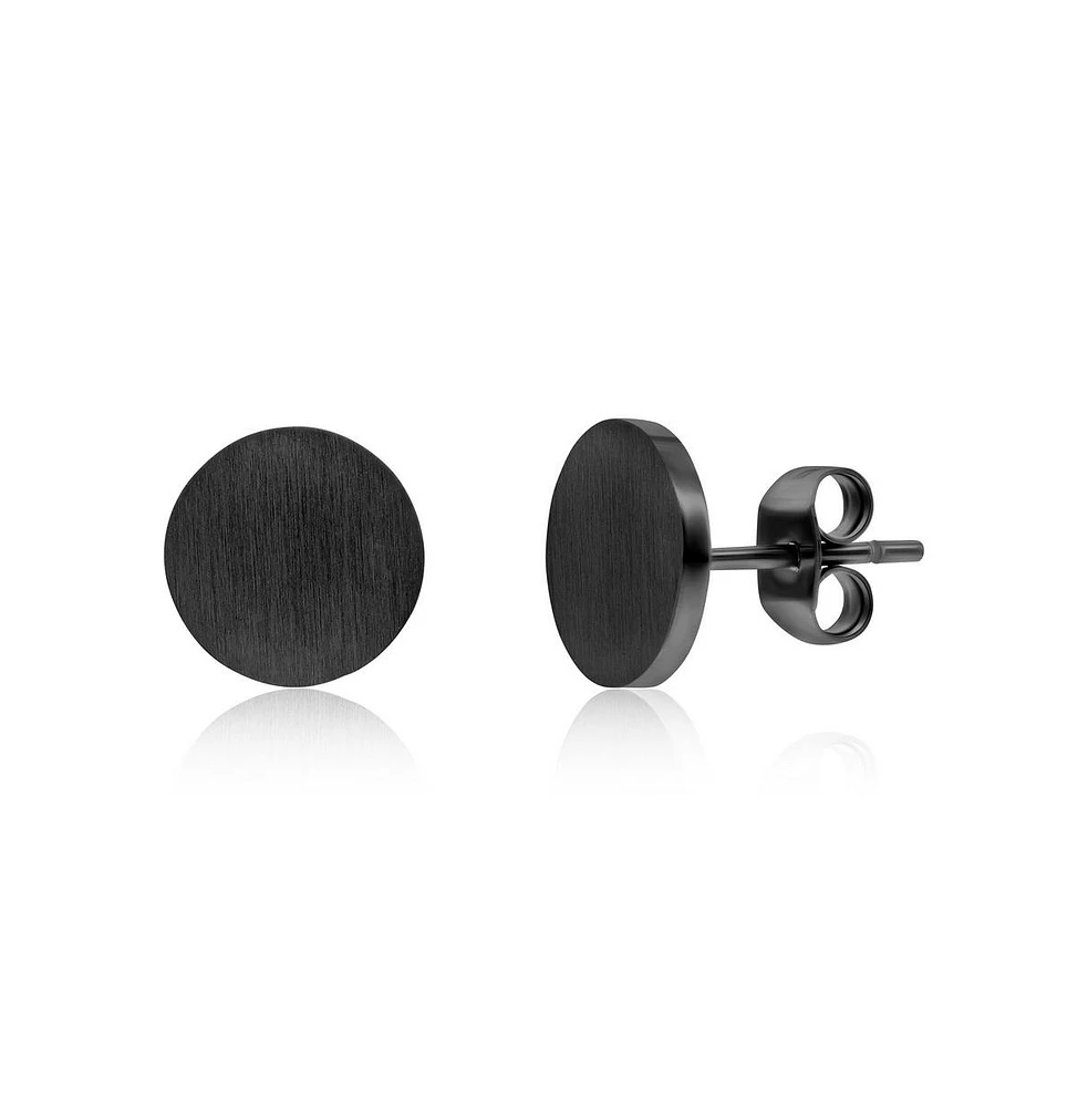 Stainless Steel, 10mm Brushed Round Studs