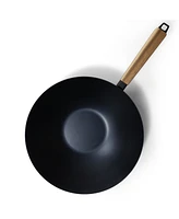 Alva Forest 4-Piece Professional Carbon Steel Cookware Set - Pre-Seasoned Non-Toxic Frying Pans & Wok - Chemical-Free, Traditional Cooking Surface