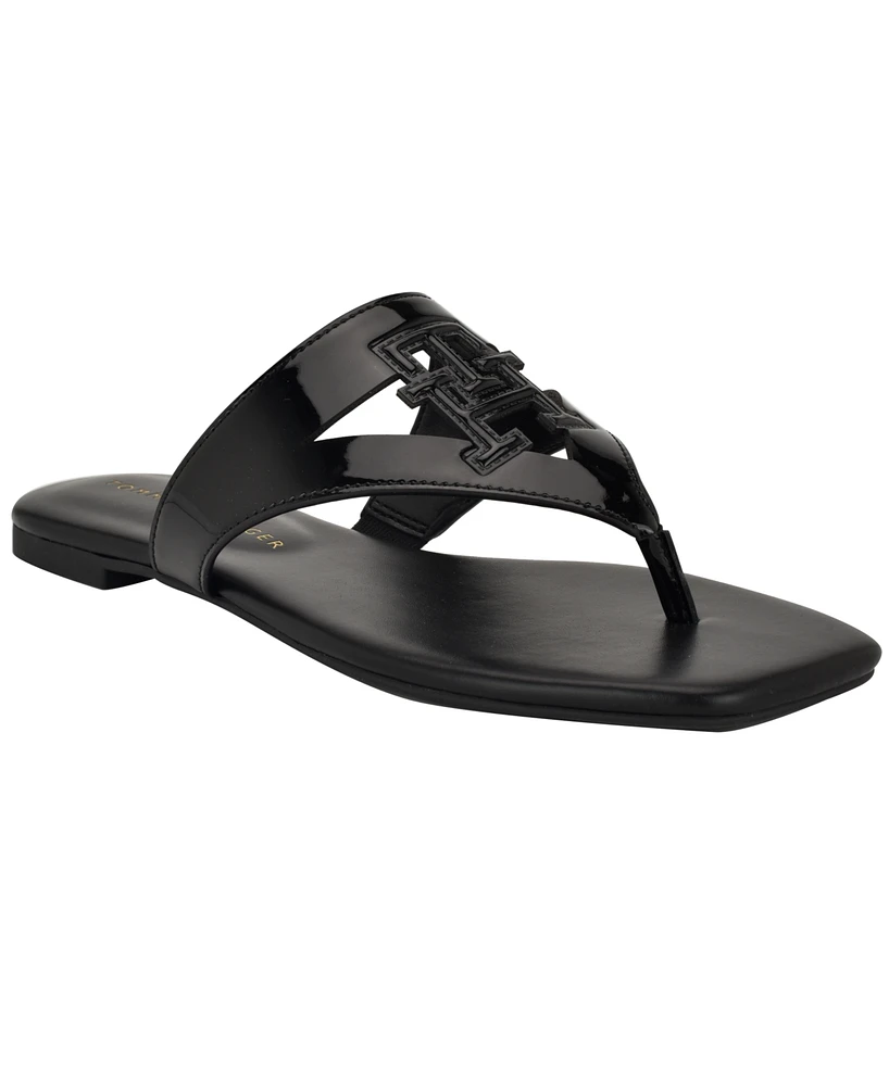Tommy Hilfiger Women's Tremmy Cutout Logo Flat Thong Sandals