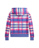 Polo Ralph Lauren Big Girls Plaid Loopback Fleece Full-Zip Hoodie