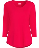 Lands' End Women's 3/4 Sleeve Lightweight Jersey Tunic