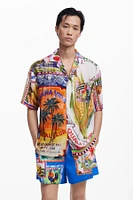 Desigual Men's Short-sleeve postcard shirt