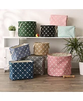 Bone Dry Collapsible Pet Storage Bin Trellis Paw Print
