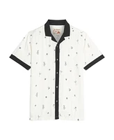 Ben Sherman Men's Cocktail Print Short Sleeve Shirt