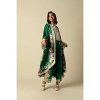 Raishma Studio Women's Amora Green Kimono