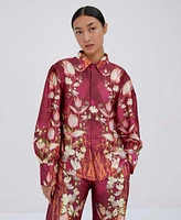 Raishma Studio Women's Lauren Burgundy Shirt