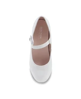 Kenneth Cole Reaction Little and Big Girls Cultivated Pearl Corlis Heel Shoe