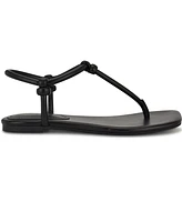 Nine West Women's Nortny Knotted T-Strap Flat sandals